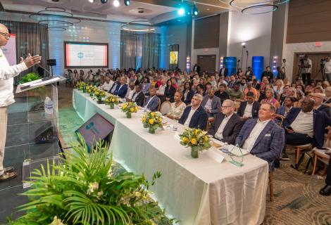 Jamaica’s Minister of Tourism, Hon Edmund Bartlett addresses hundreds of travel advisors at the 4th Annual American Society of Travel Advisors (ASTA), at Sandals South Coast, on Sunday, August 24, 2025.