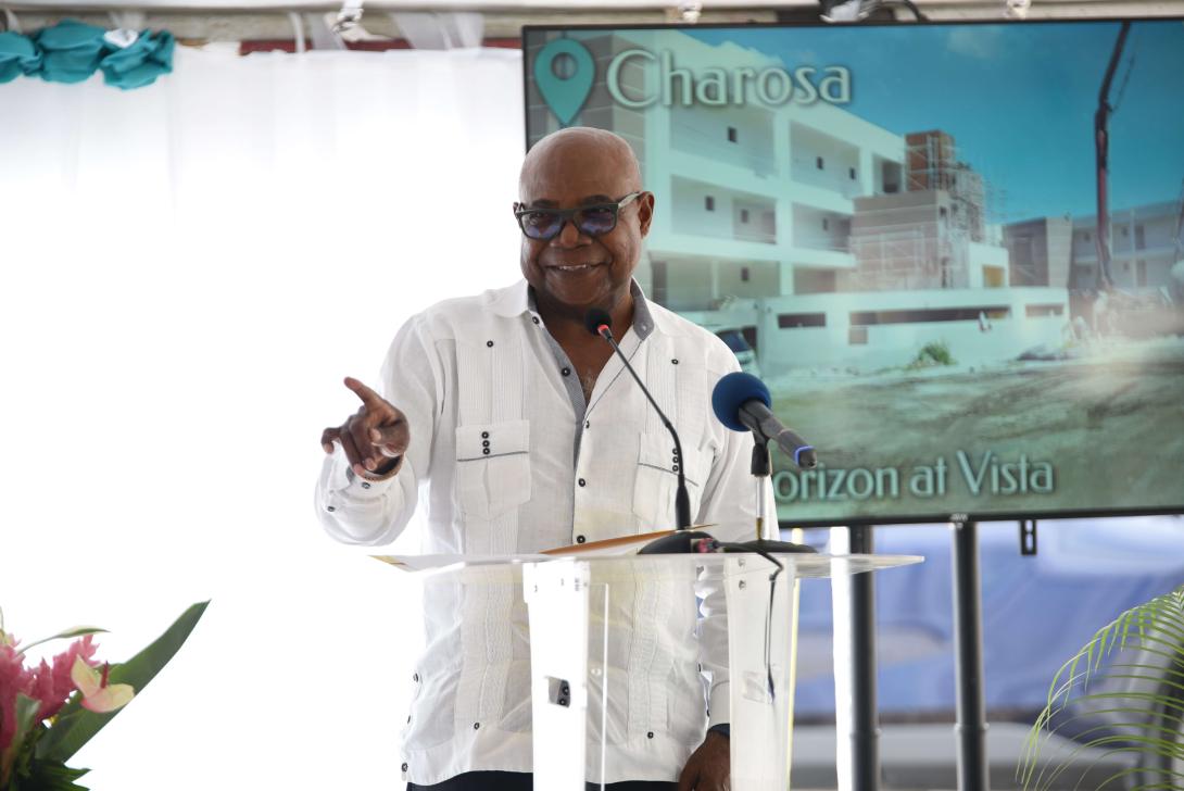 Minister of Tourism, Hon. Edmund Bartlett, announces that a "Local First" policy is coming that will require investors to partner with communities. He was speaking on Wednesday, August 13, 2025, at an event celebrating the completion of the first phase of Vista Montego Bay Resort and the groundbreaking for phase two. The $100 million luxury mixed resort-style residential development is situated on Jimmy Cliff Boulevard.